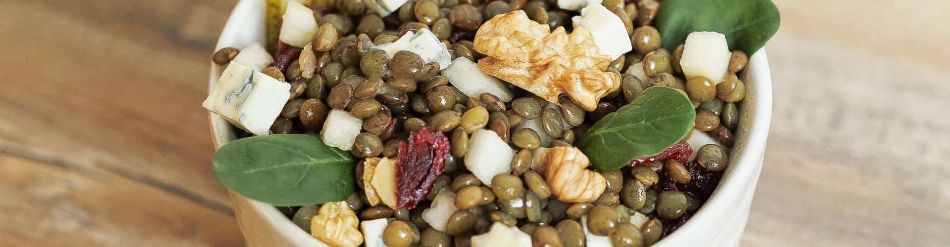 Salade d'automne aux lentilles vertes du Berry 