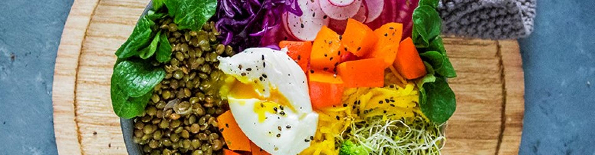 veggie bowl lentilles carré