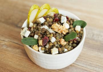 Salade d'automne aux lentilles vertes du Berry 